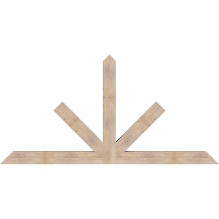 Ekena Millwork Saratoga Smooth Timber Gable Bracket, Douglas Fir, 96"W x 48"H x 5 1/2"D x 5 1/2"F, 12/12 Pitch GBW096X48X0606SAR00SDF